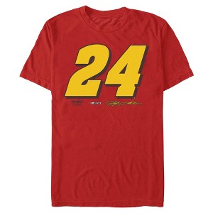 Mens NASCAR Jeff Gordon Racing Car Yellow Number 24 T Shirt - 1 of 4