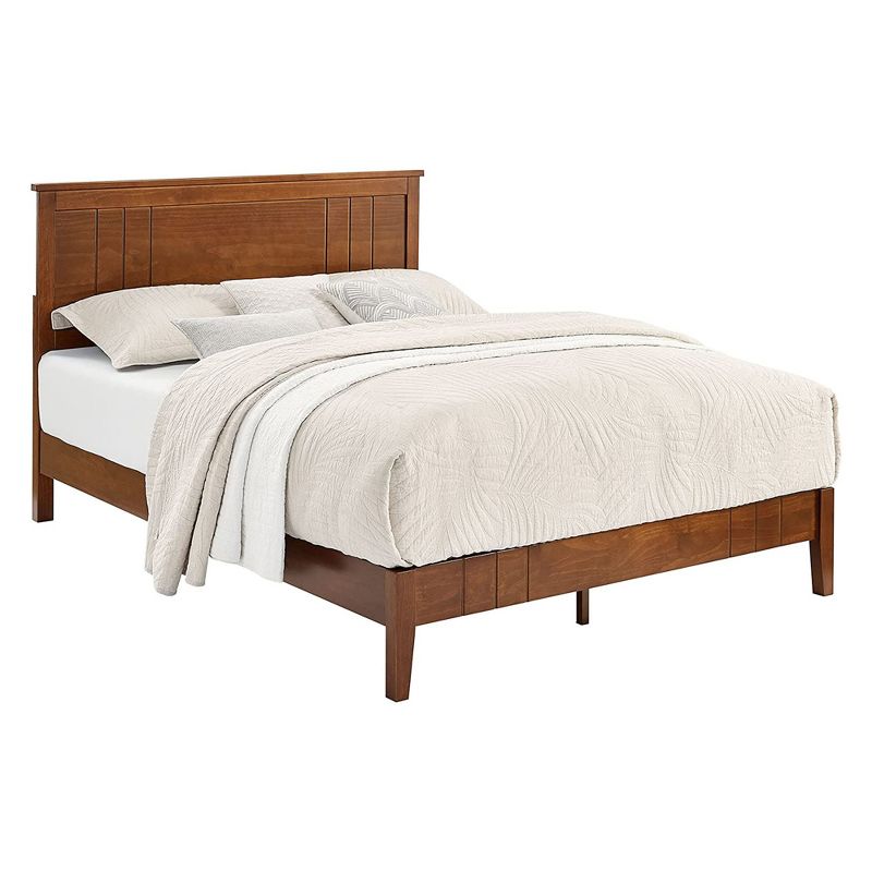 MUSEHOMEINC BF1007WK 12 Inch Tall Easy Assembly Solid Pinewood Mid Century Platform Bed with Headboard and Slat Supports, No Box Spring Needed, Full, 2 of 7