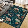 Area Rug Washable Bohemian Bird Floral Bedroom Low-Pile Soft Playroom Carpet, Jungle Pattern Vintage Indoor Floor Rug for Living Room and Nursery - 2 of 4