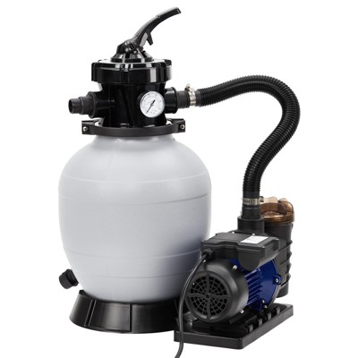 12" Sand Filter Pump - 1Lb Filter Ball, 2641GPH 1/2HP Pool Sand Filter for Above Ground and Inground Pool Up to 7500 Gallons,with 6-Way Multi