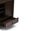 47" Solid Wood Wide Tall TV Media Stand with Handcrafted Finish, Cord Management, and Shaker Style Drawers for Living Room and Bedroom - 2 of 4