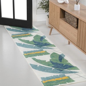 JONATHAN Y Shelby Coastal Vintage Abstract Palm Leaf Indoor/Outdoor Area Rug - 1 of 4
