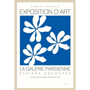 28"x41" Fleurs de Matisse I by Mercedes Lopez Charro Wood Framed Wall Art Print Brown - Amanti Art: Modern Botanical Lithograph - 1 of 4