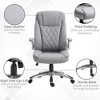 TiramisuBest 360¡ã Swivel Ergonomic Office Rocking Chair, Grey PU Leather, All-Day Comfort - 3 of 4