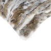 HomeRoots 5" X 12" X 20" 100% Natural Rabbit Fur Tan And White Pillow - 4 of 4