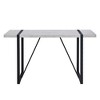 CAVINAS Dining Table Kitchen Table for 6 Rectangular Faux Marble Top and Metal Base Dining Table - 4 of 4