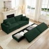 Mjkone Corduroy Comfy Chaise Lounge Deep Seat Sleeper Sofa Chair with Storage Ottoman,Upholstered Single/Loveseat Sofa - 2 of 4