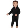 Joggies - Black & Red Infant Footless Hoodie One Piece - 4 of 4