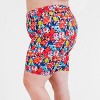 Calypsa Women's Plus Size Chlorine Resistant High Waisted Mid-Thigh Swim Shorts - 3 of 4