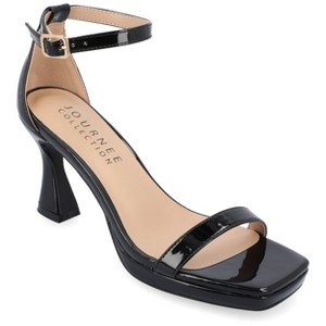 Journee Collection Womens Jeanne Slim Platform Ankle Strap Open Toe Pumps - 1 of 4