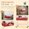 Two-Story Small Animal Cage Removable from Stand, Pet Habitat with Shelf & Wheels, 33" x 18.5" x 35" - 4 of 4