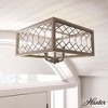 Hunter Fans 16" Chevron Ceiling Light Rustic Iron Finish - Modern Elegance with Cozy Design for Indoor Spaces - 3 of 4