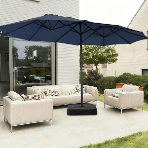15ft Patio Umbrella with  Tilt Waterproof Sun Shade for Deck, Pool, Garden - 1 of 3