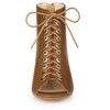 Allegra K Women's Peep Toe Lace Up Chunky Heel Ankle Booties - 3 of 4
