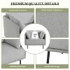CAVINAS 39" Vintage Upholstered Lounge Chair with Metal Legs, Accent Armchair with Solid Wood Frame & Steel Legs, for Living Room, Bedroom, Office - 3 of 4