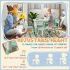 Lirago Kids Wood Table and 4 Chairs Set with Easy Wipe Tabletop Adjustable Height Children Activity Table Toddler Furniture Set with Storage Green - 4 of 4