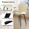 Dining Chairs Set of 2/4/6, Modern Upholstered Pu Leather Kitchen Side Chairs Comfy Backrest - 4 of 4