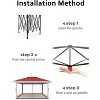 12x12 Canopy Tent, Pop Up Gazebo with Mosquito Netting, Outdoor Gazebo with 4 Sandbags - 3 of 4