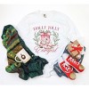 Simply Sage Market Women's Holly Jolly Cowgirl Coquette Long Sleeve Garment Dyed Tee - 3 of 4
