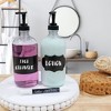 Cornucopia Brands 16oz Clear Glass Pump Bottles 2pk; Refillable Black Soap Dispenser Lotion Pump - 4 of 4