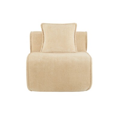 YOOCOZZ Armless Sofa Velvet - Light Camel