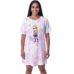 Harry Potter Womens' Luna Lovegood Character Nightgown Sleep Pajama Shirt Multicolored - 1 of 3