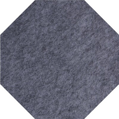 Uni-Luxe 4' Octagonal Gray Felt and Rubber Rug Pad