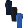 Blu Rock Men's Tech Fleece Performance Shorts With Heat Seal Zipper Pocket-3 Pack - 2 of 4