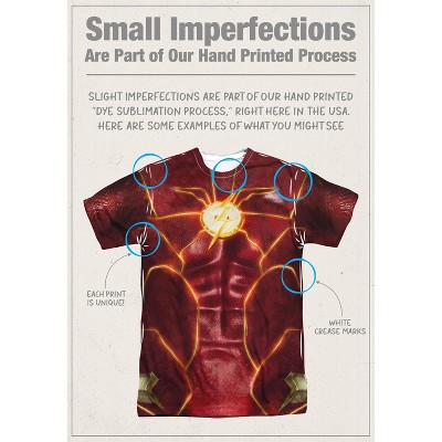 Men's The Flash Flash Uniform Short Sleeve Costume T-Shirt : Target
