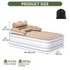 Balconera Queen /FullXL Size Air Mattress with Headboard, 18in Blow Up Mattress with Carry Bag, Repair Kit  for Home, Camping, Travel - 2 of 4