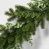 Mixed Pine and Eucalyptus Christmas Garland - Threshold™ designed with Studio McGee - image 3 of 3