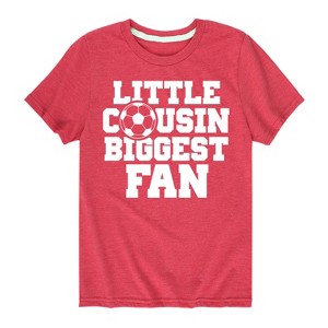 Boys' - Instant Message - Little Cousin Biggest Soccer Fan Short Sleeve Graphic T-Shirt - 1 of 4
