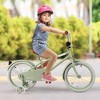 Costway 18" Kids Bike with Adjustable Saddle Handlebar Removable Training Wheels Handbrake Green/Red/Pink/Blue/Black - 2 of 4