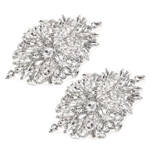 Unique Bargains Sparkling Elegant Handmade Sewing Crystal Rhinestone Appliques - 1 of 4