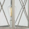 Urban Ambiance Luxury Colonial Outdoor Post/Pier Light,  20"H x 9"W,  Stainless Steel Finish, UHP1220 - 4 of 4