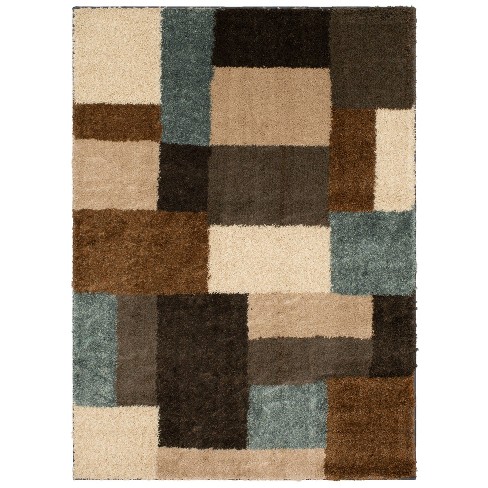 Franklin Area Rug Tan Blue, Blue And Beige Area Rugs