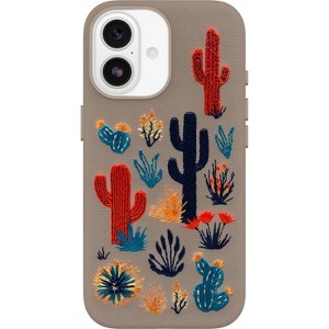 OtterBox Apple iPhone 17 Symmetry Series Cactus Leather Embroidery Case for MagSafe Cactus Garden - 1 of 3