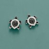 Ross-Simons 0.33 ct. t.w. Black and White Diamond Turtle Earrings in Sterling Silver - 3 of 4
