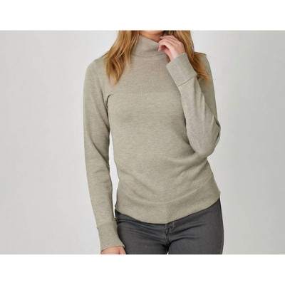 Women's Long Sleeve Turtleneck Sweater - mystree