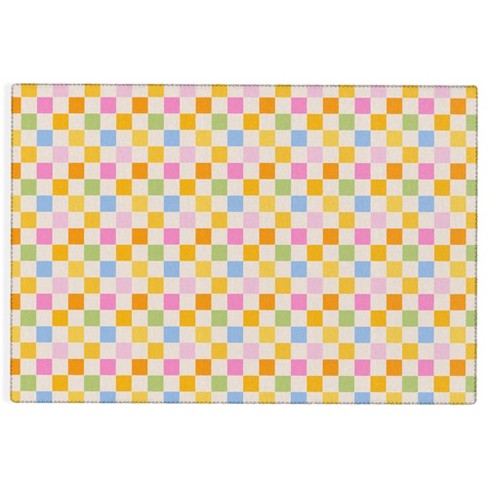 Iveta Abolina Eclectic Checker Check Cream Rug - Deny Designs - image 1 of 2