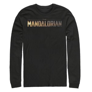 Men's Star Wars The Mandalorian Silhouette Logo Long Sleeve Shirt - 1 of 3