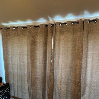 Indigo Blackout Jacquard Grommet Curtain Panel 50" x 63"
