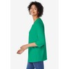 Woman Within Perfect Three-Quarter Sleeve V-Neck Tunic - 4 of 4