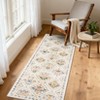 Modern Area Rug Elegant Floral Durable Stain-Resistant Fabric Washable Waterproof Perfect Rug for Living Room Bedroom - 4 of 4