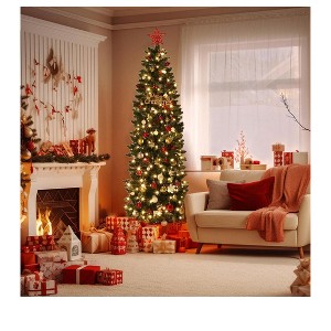 Coucheta multi-size Pre-Lit  Christmas tree  with Lights, 11 Lighting Modes, Foot Pedal Control，Suitable for families, festivals, and gatherings - 1 of 4
