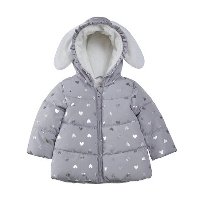 Rokka&Rolla Infant Toddler Girls' Fleece Puffer Jacket-Baby Warm Winter Coat