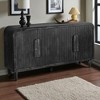 59" Farmhouse Vintage Sideboard Buffet Cabinet with Curved Handles,Vertical Wood Grain Carved Doors &Adjustable Shelves,Storage Credenza for Kitchen - 2 of 4