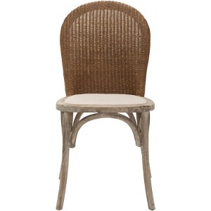 Kioni Rattan Side Chair (Set of 2) - Taupe - Safavieh - 1 of 4