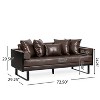 NicBex 72.25 Inch PU Leather Loveseat Sofa Couch with Metal Legs and Pillows for Living Room,Apartment,Office - 3 of 4