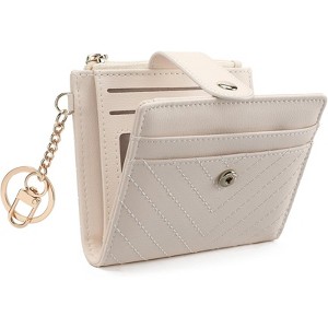 Clotth Wallet for Women - Slim RFID Blocking Thin Credit Card Holder with Zipper Coin Pocket & ID Window for Essential Travel & Daily Use - 1 of 4